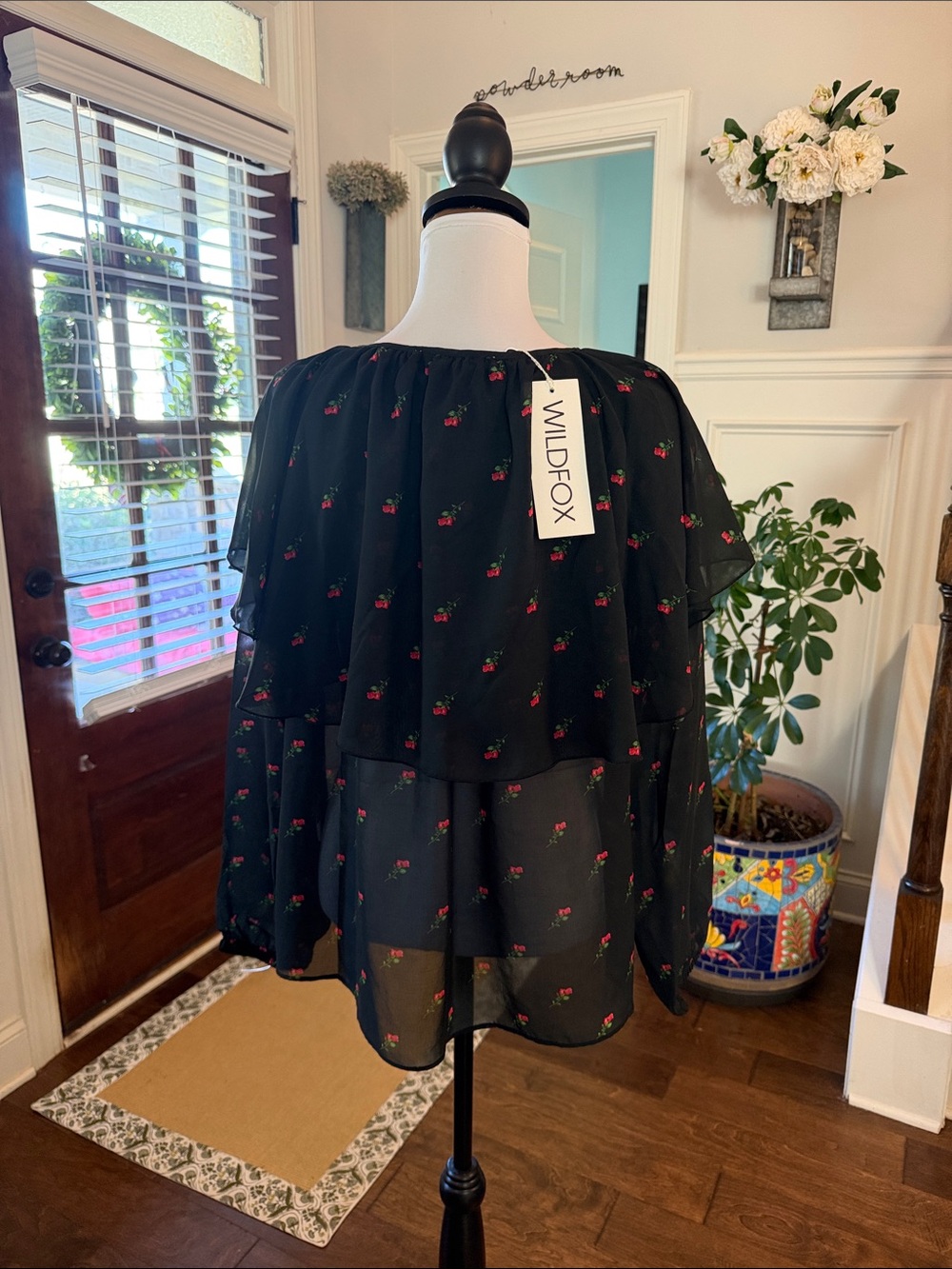 Wildfox HOST PICK! NWT Bethany Oversized Ruffle Floral Blouse - Picture 3 of 8